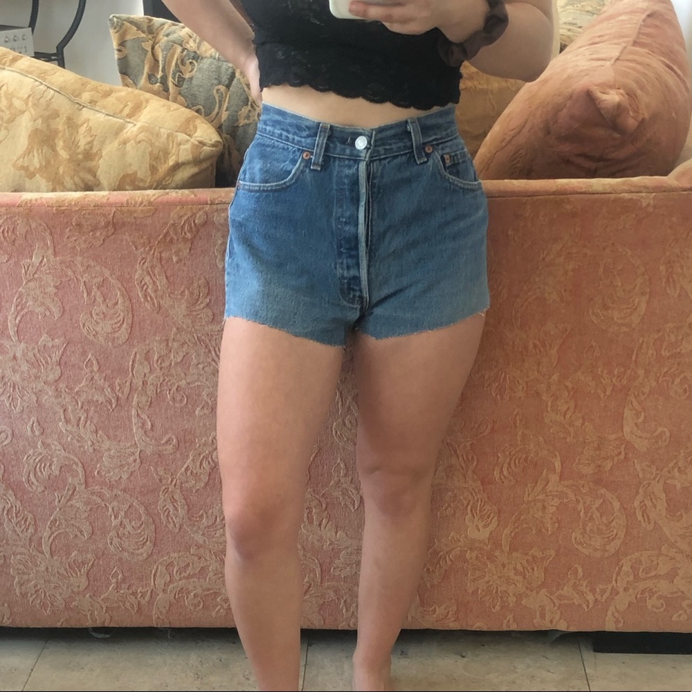 vintage self cut blue levis